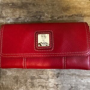 Tignanello Vintage Candy Apple Red Leather Wallet